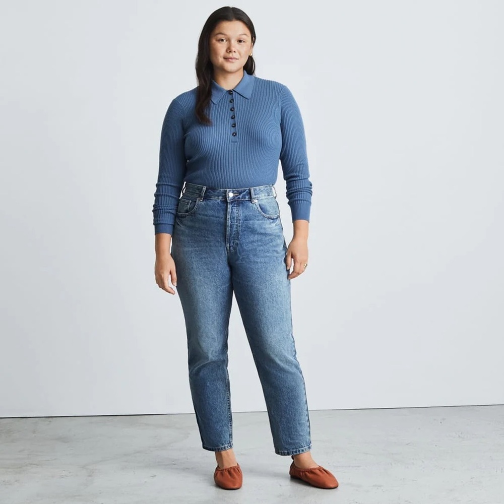 NWT - Everlane - The '90s Cheeky Hourglass Jean - Vintage Mid Blue